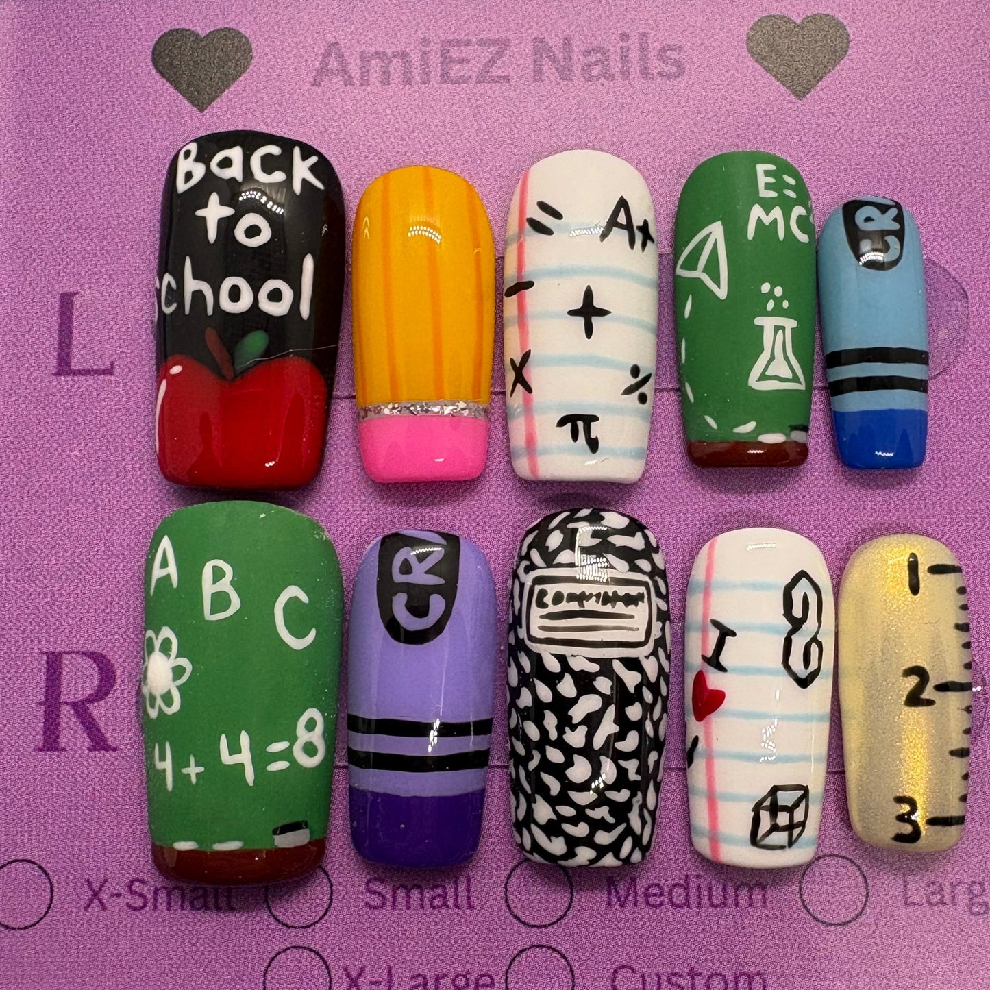 Back to School Gel Nails