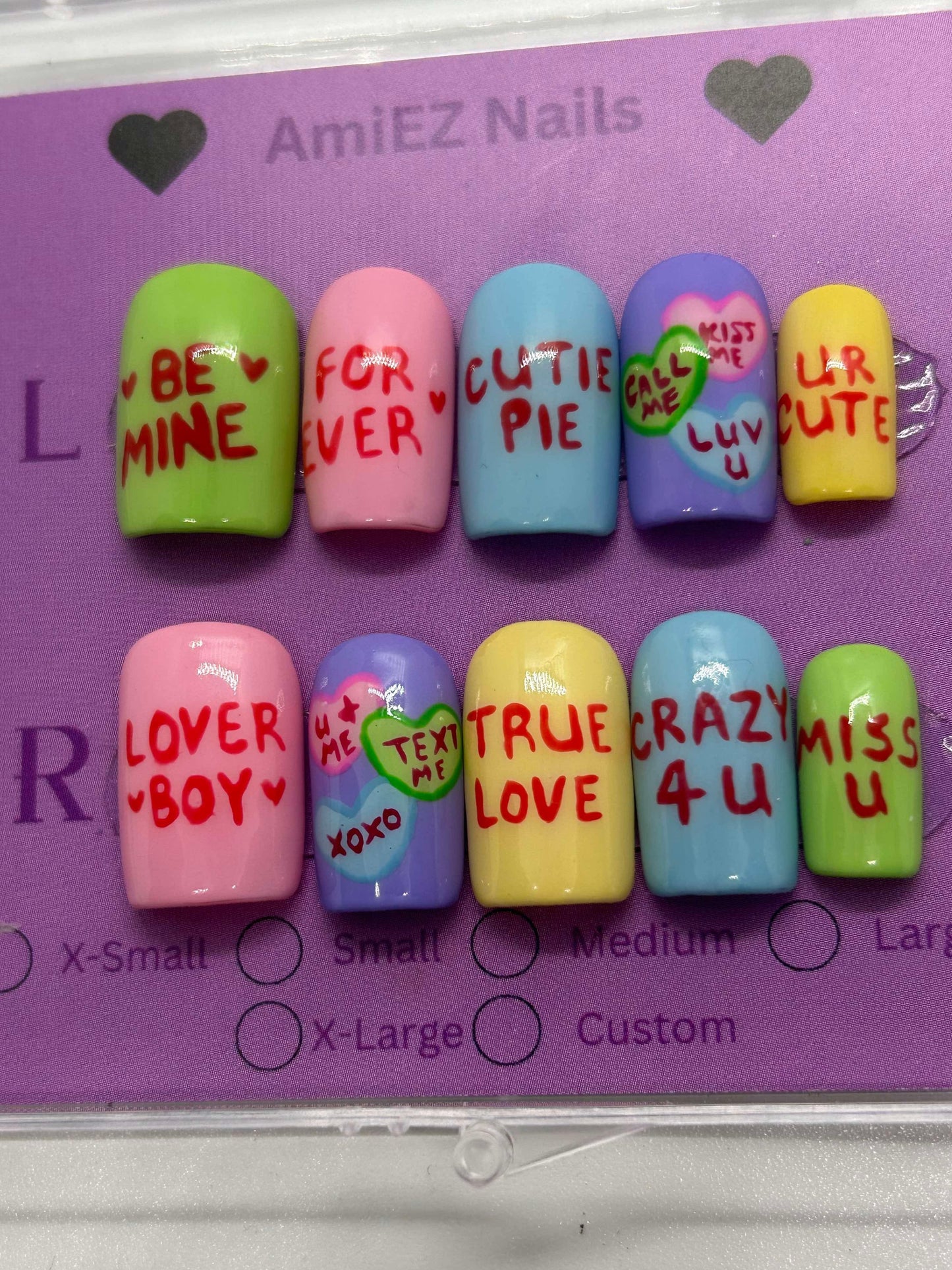 Valentines Day Nails - Sweethearts inspired
