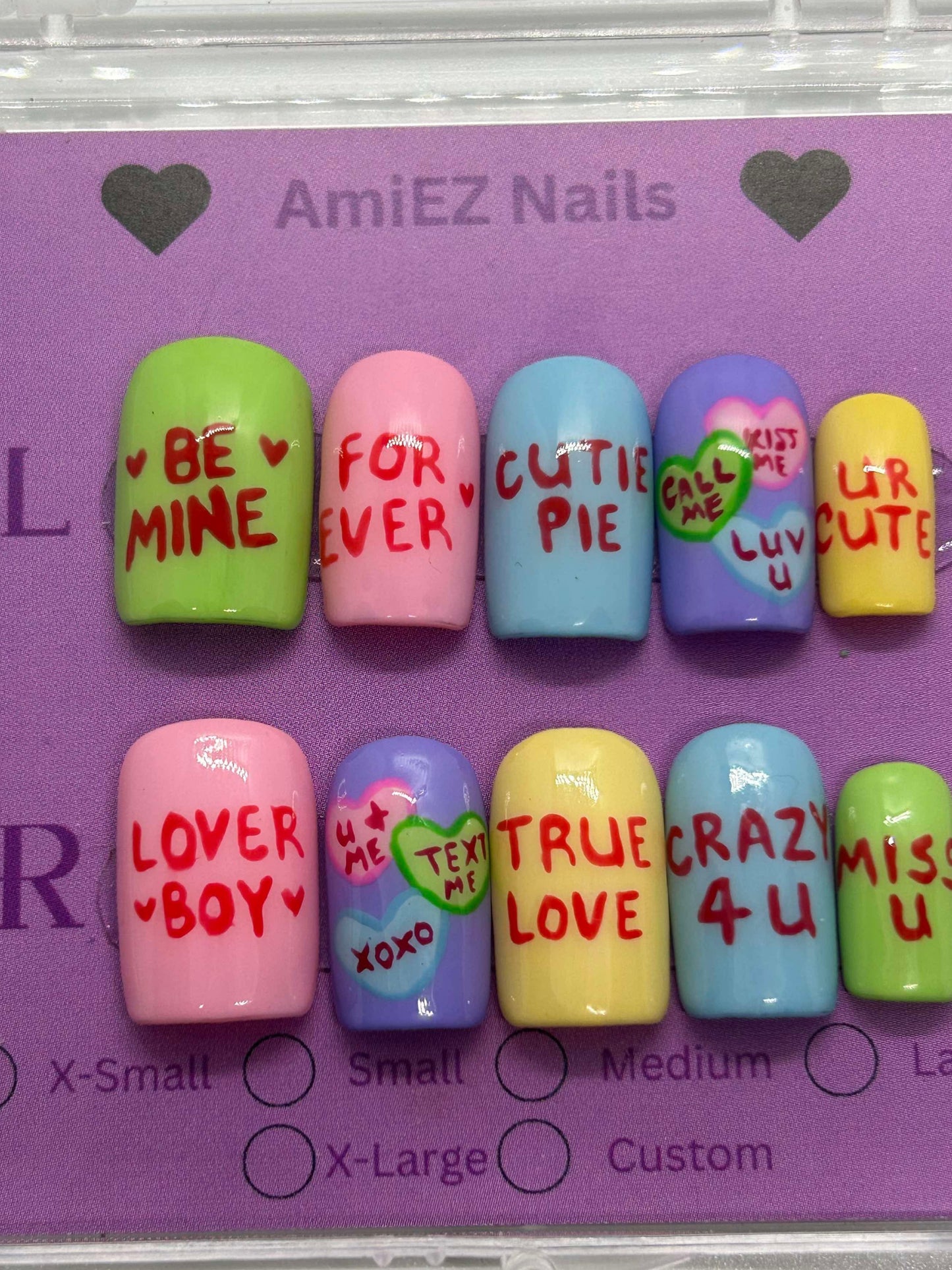 Valentines Day Nails - Sweethearts inspired