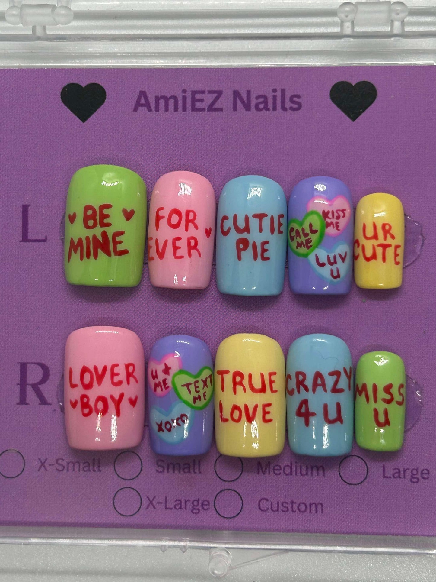 Valentines Day Nails - Sweethearts inspired