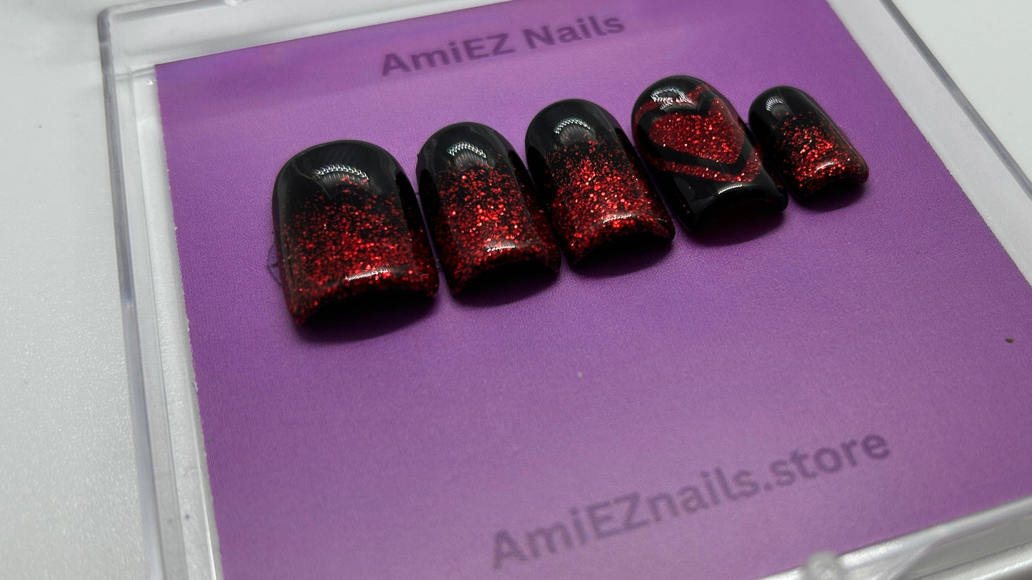 Scarlet Night Gel Nails