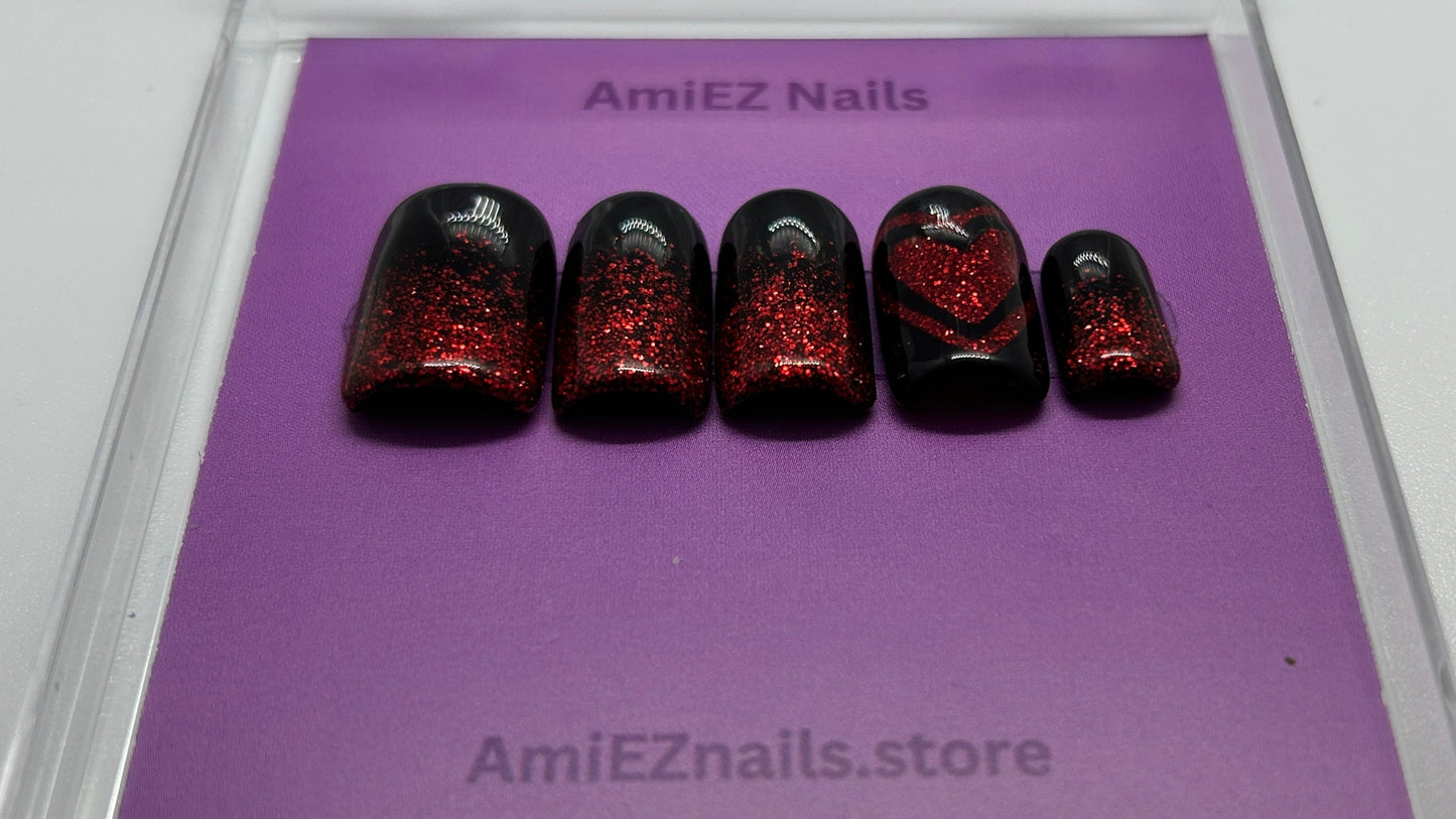 Scarlet Night Gel Nails