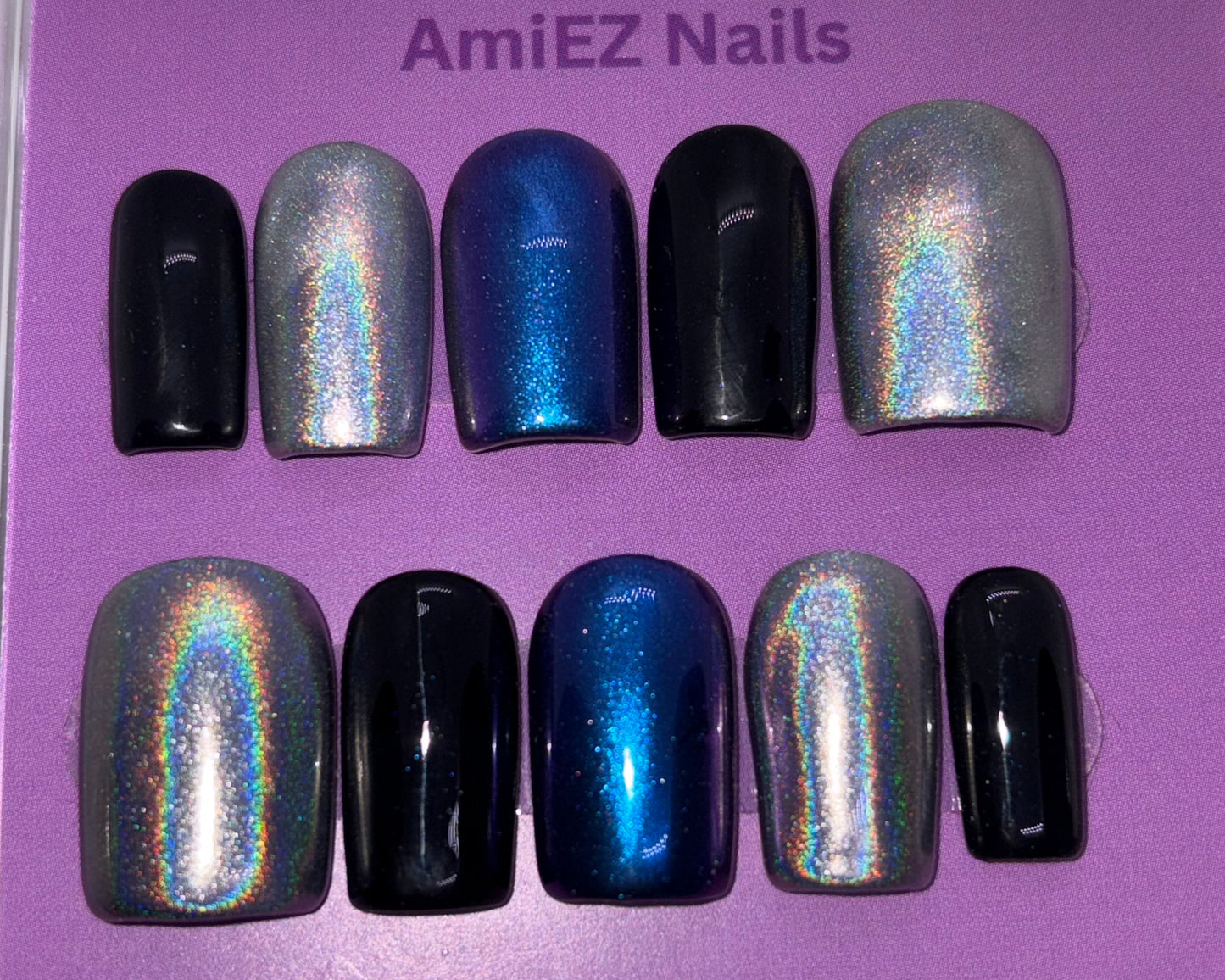 Cosmic Drip Gel Nails by AmiEZ Nails