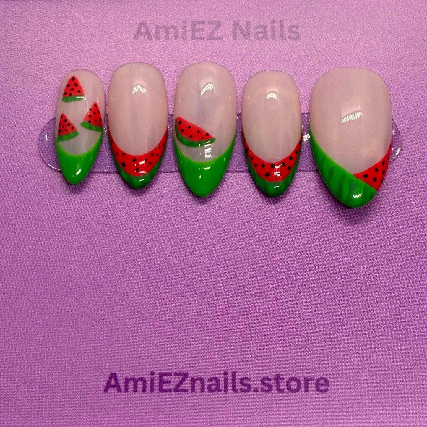 Watermelon Edge Gel Nail Set