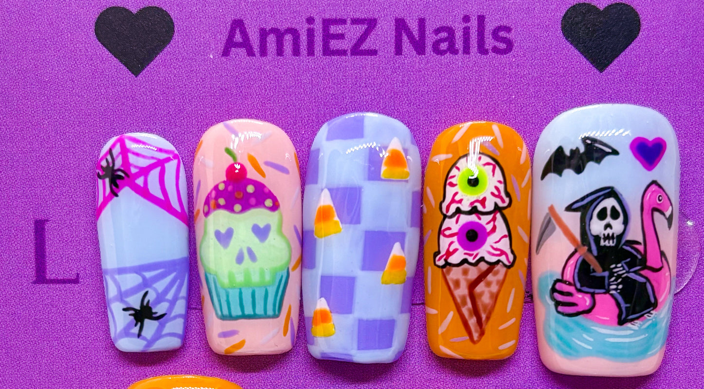 Boo in the sun gel nail set