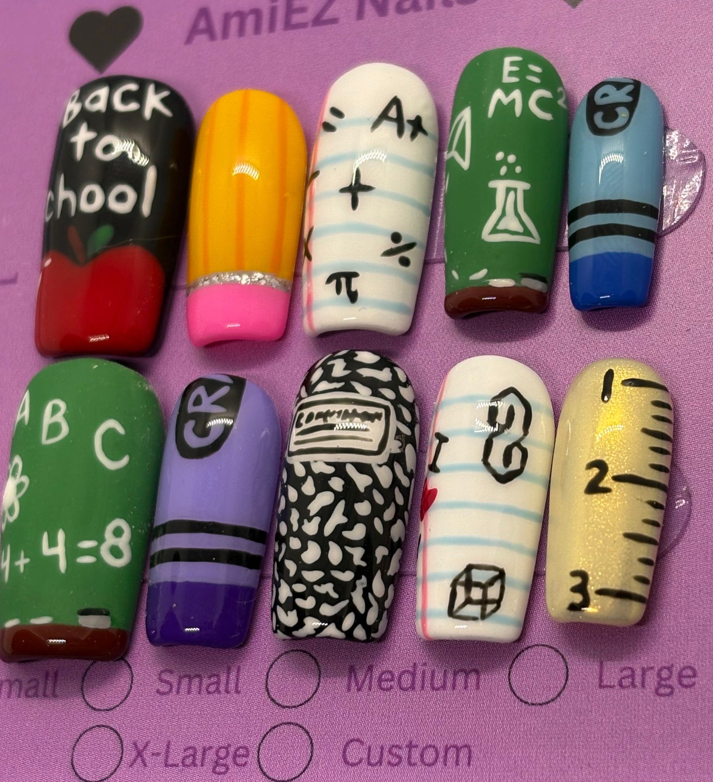 Back to School Gel Nails