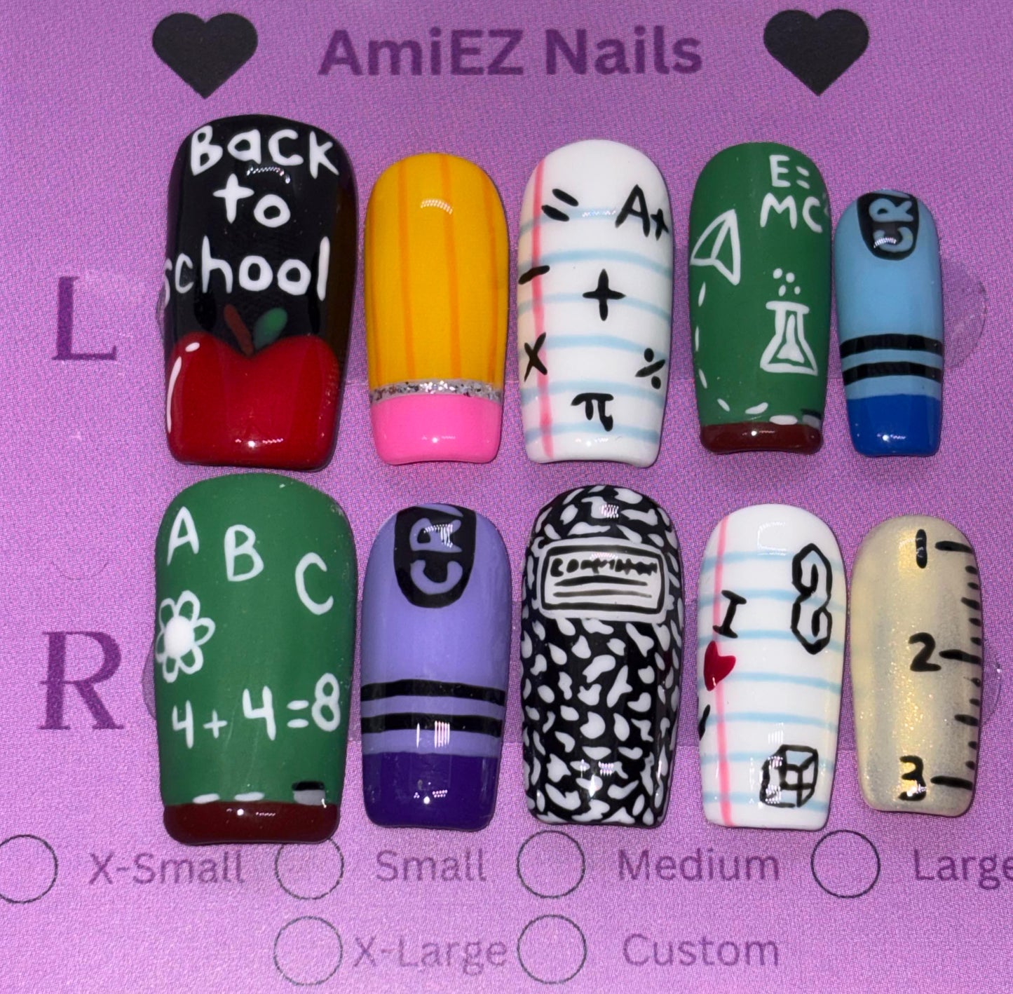 Back to School Gel Nails