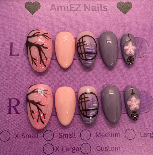 Cherry Blossom Gel Nail Set