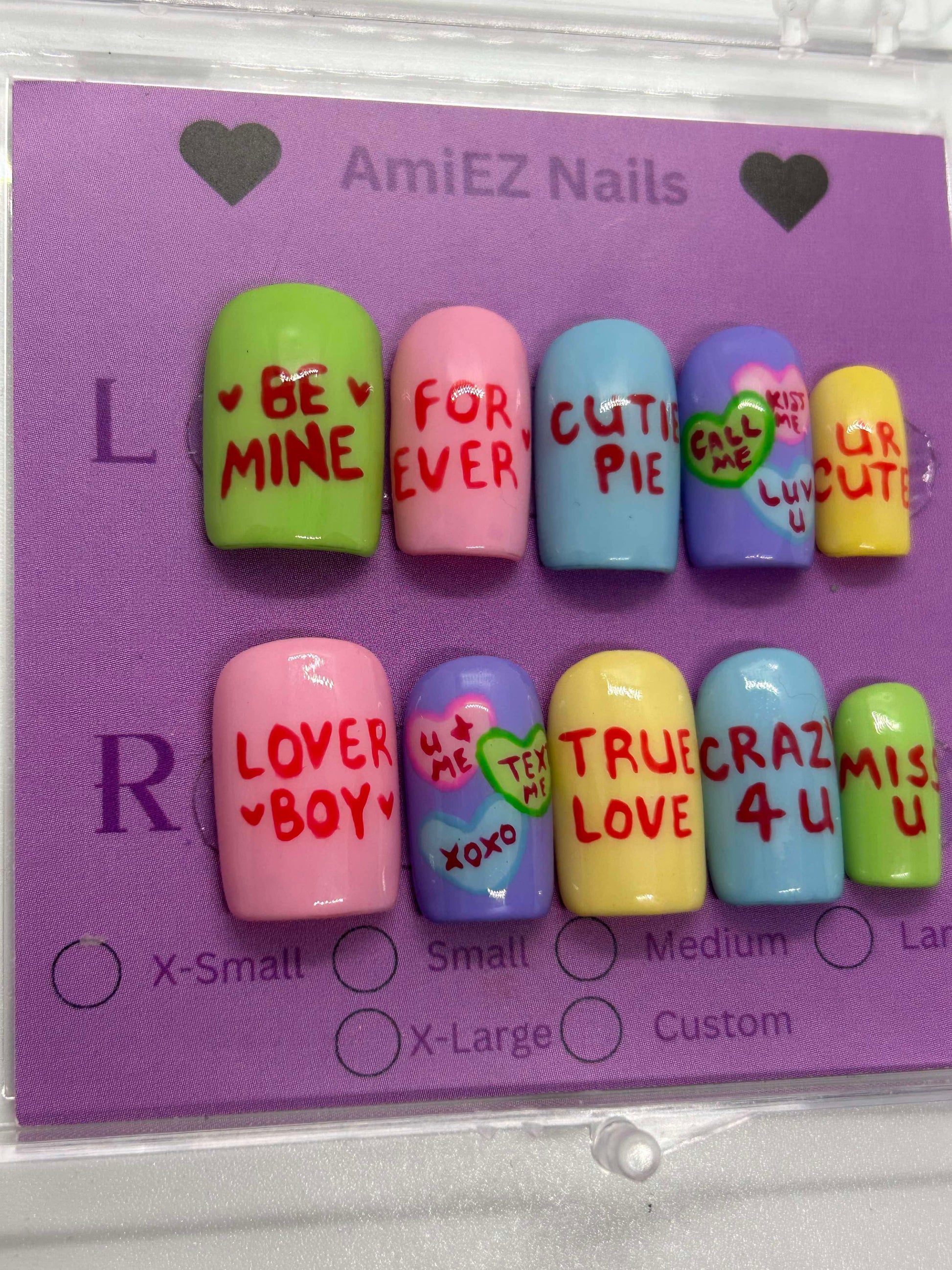 Valentines Day Nails - Sweethearts inspired