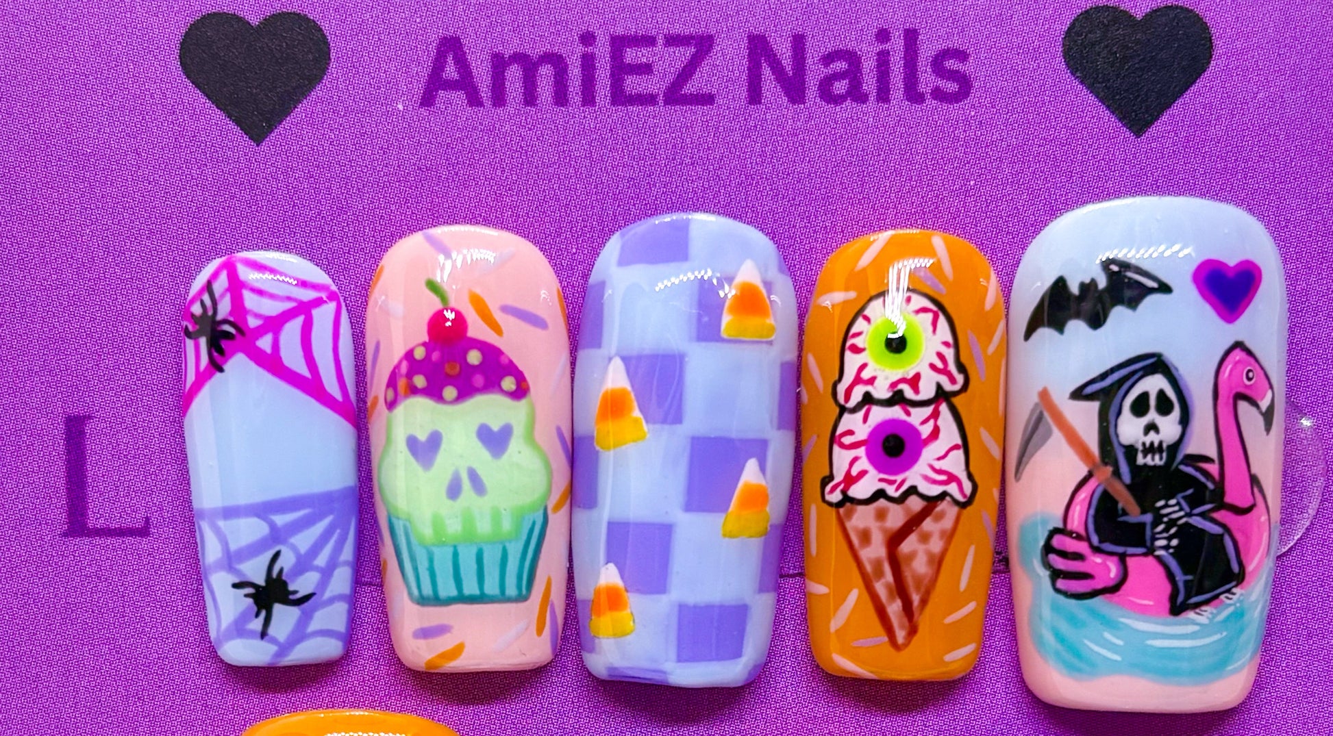Boo in the sun gel nail set
