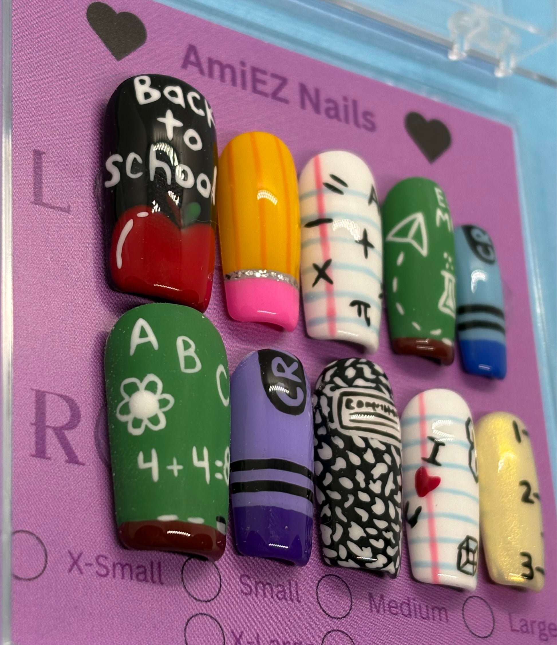 Back to School Gel Nails