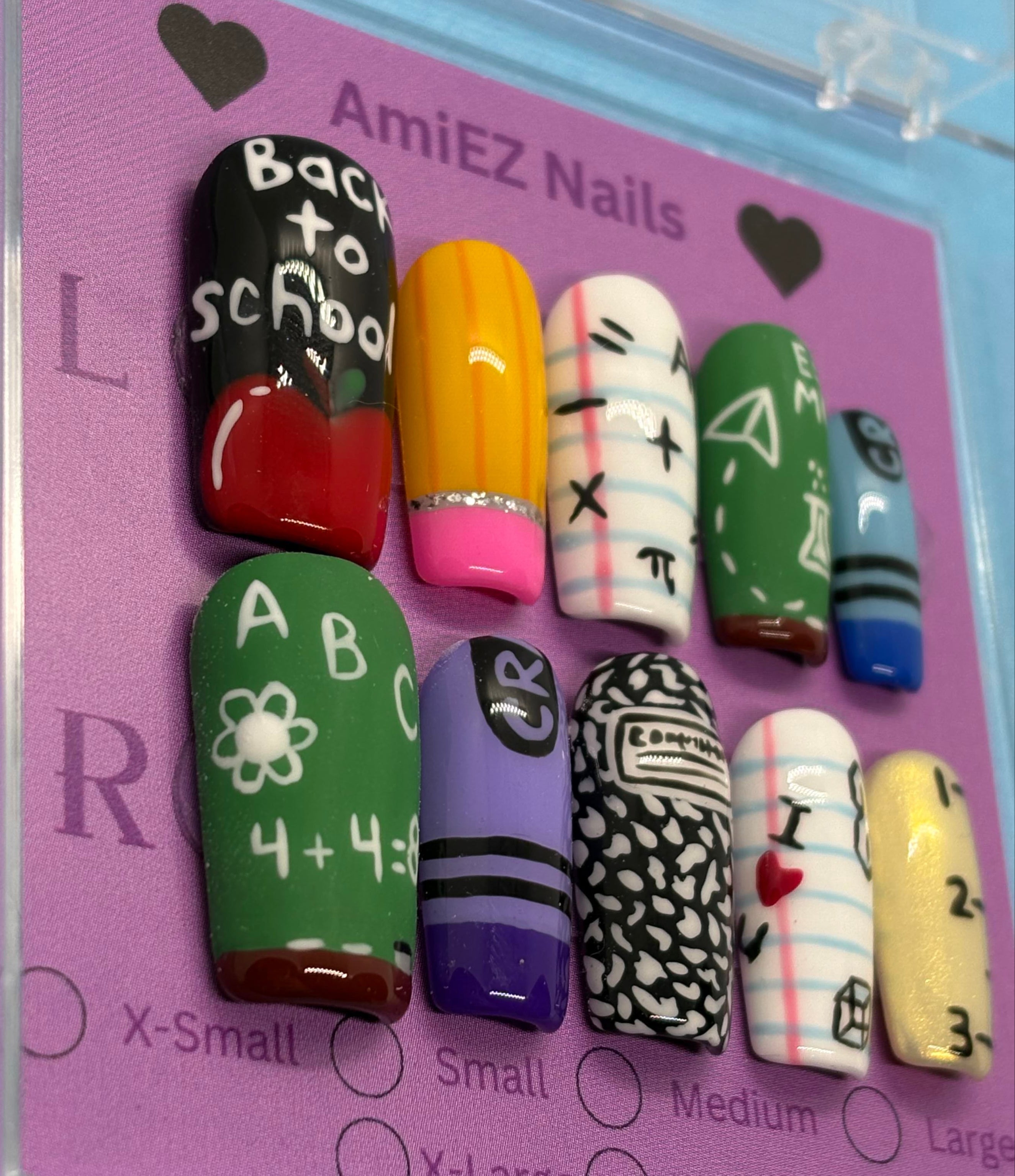 Back to School Gel Nails