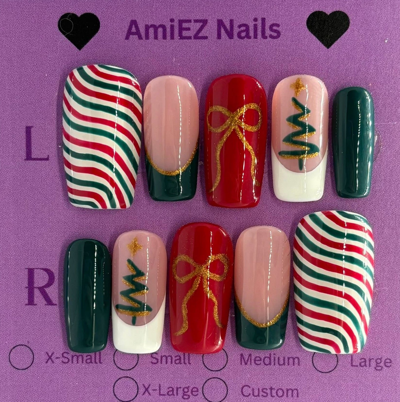 Festive Forest Glam Gel Nail Set