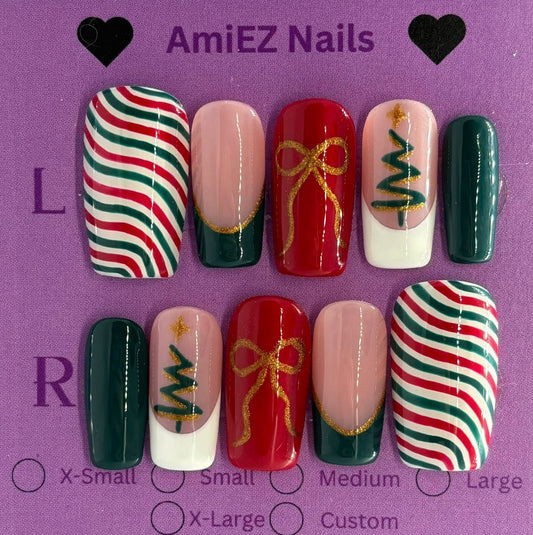 Festive Forest Glam Gel Nail Set