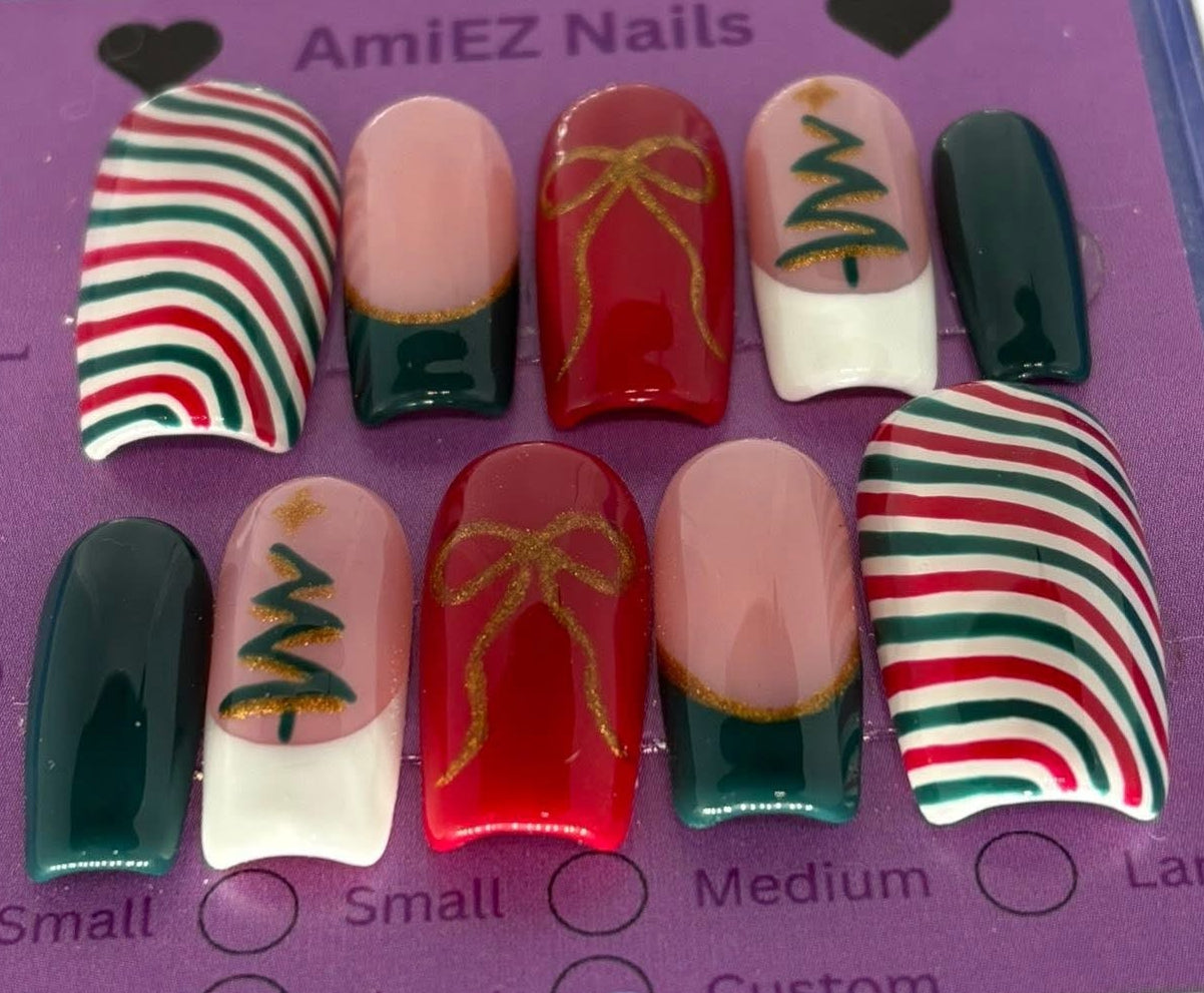 Festive Forest Glam Gel Nail Set