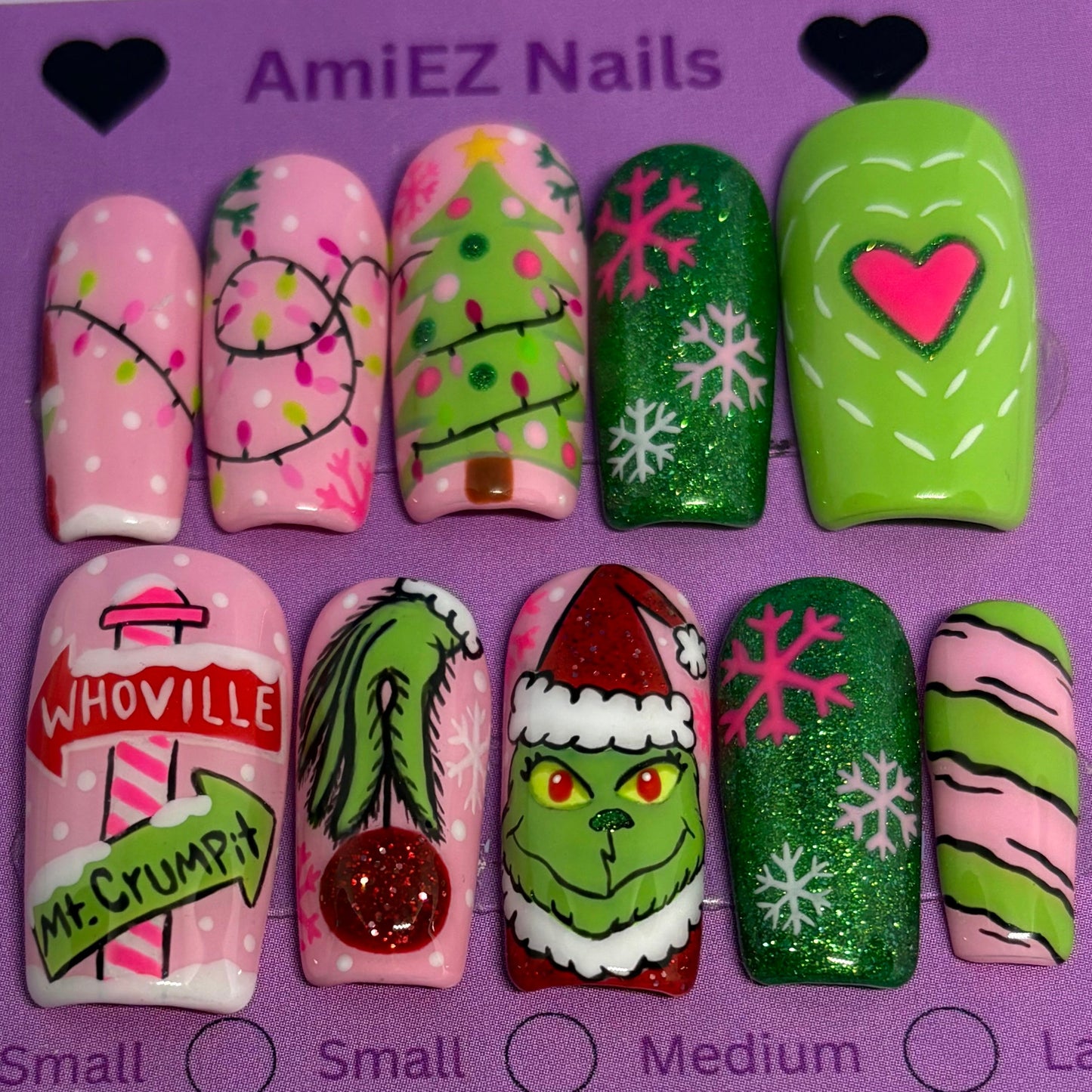 Grinch Christmas Nail Set