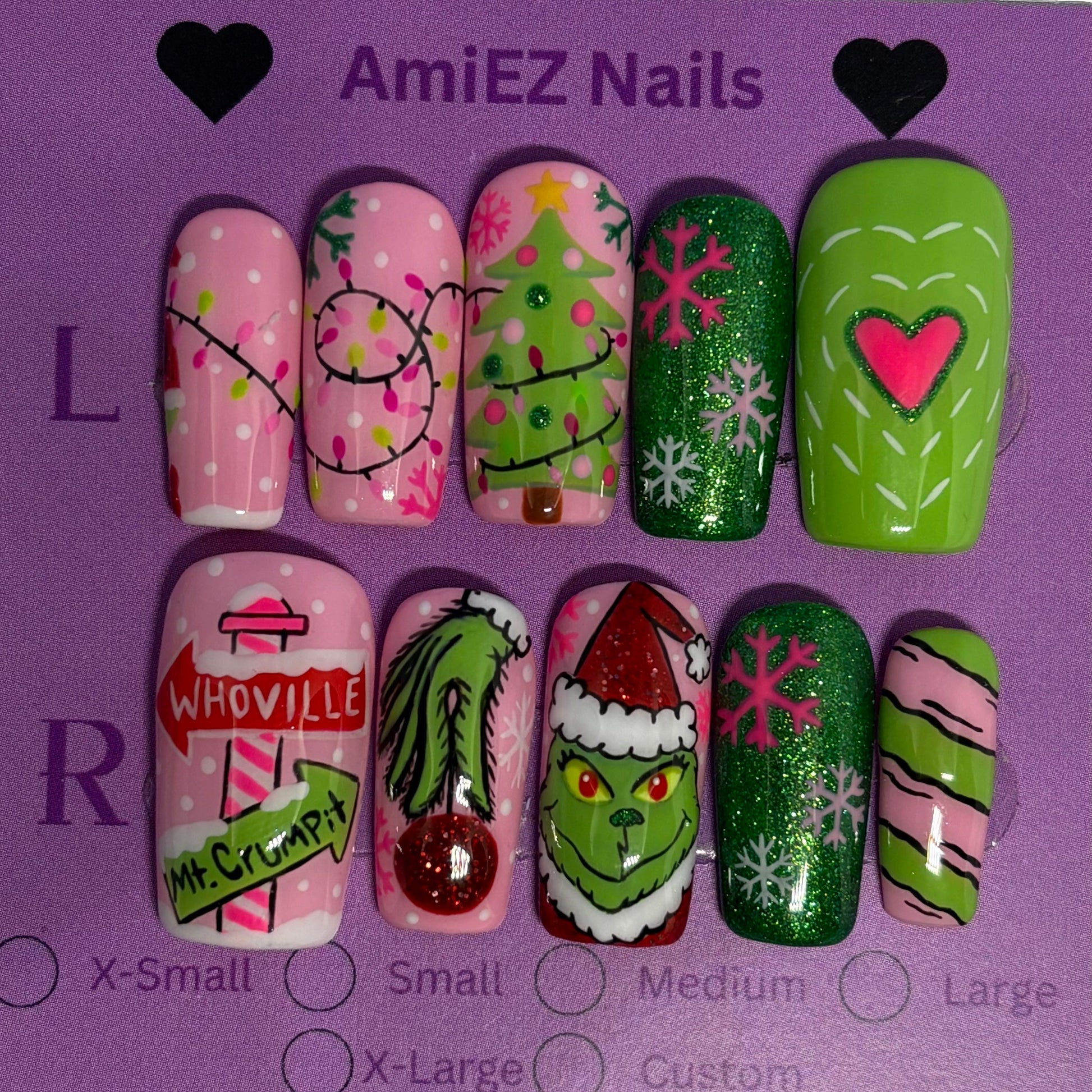 Grinch Christmas Nail Set