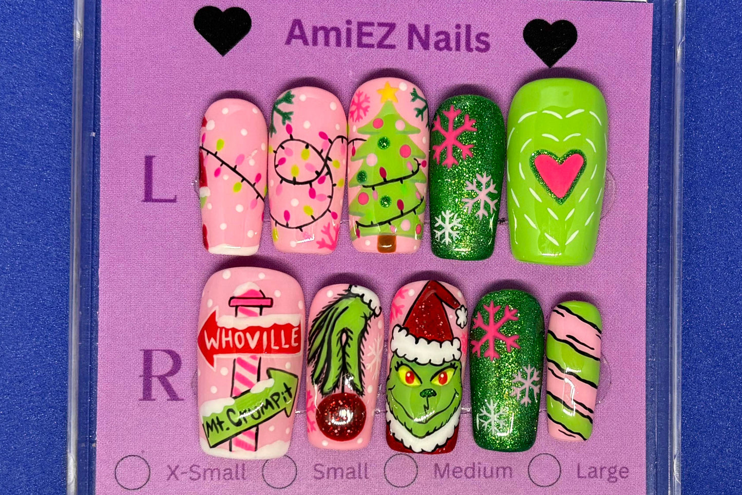 Grinch Christmas Nail Set