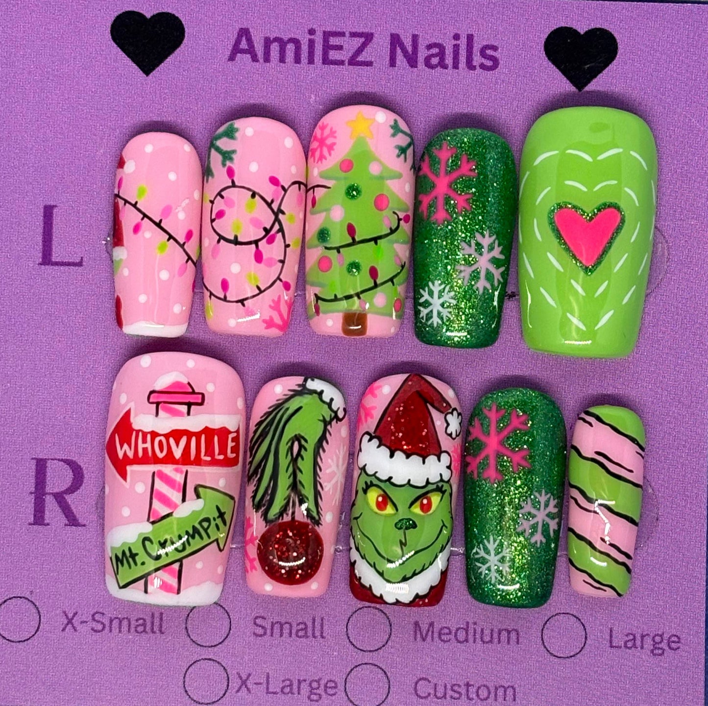Grinch Christmas Nail Set