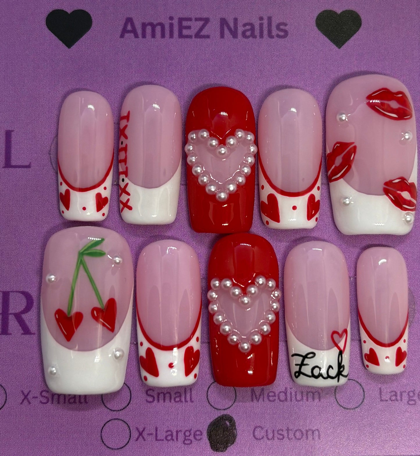 Love Letter Gel Nail Set by AmiEZ Nails
