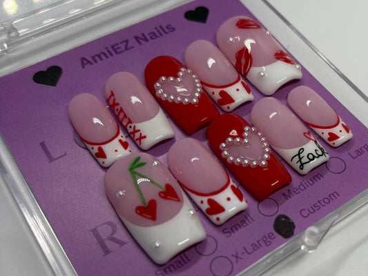 Love Letter Gel Nail Set by AmiEZ Nails