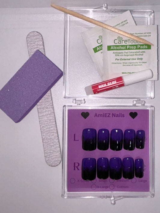 Midnight Amethyst Ombre Nail Kit Unwrapped