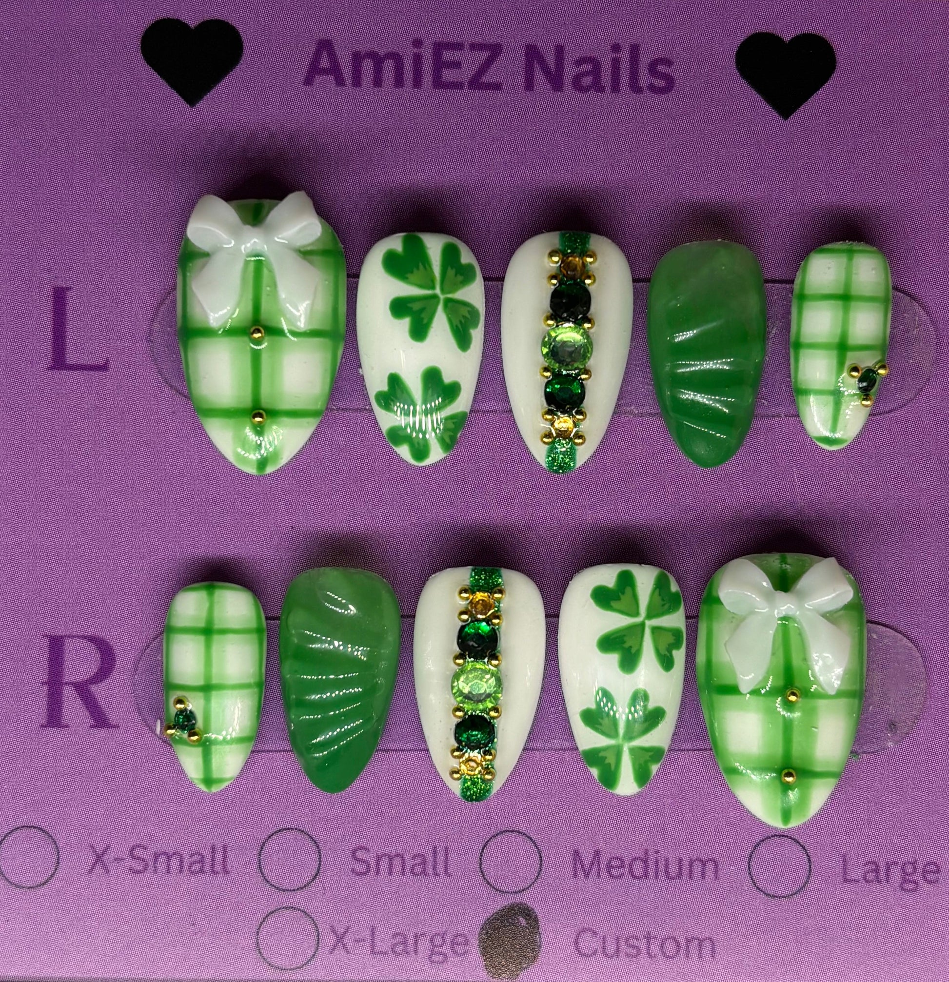 Clover Treasure Gel Nail Set by AmiEZ Nails