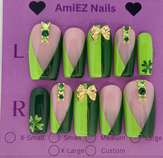 Lucky Jewel Gel Nail Set by AmiEZ Nails