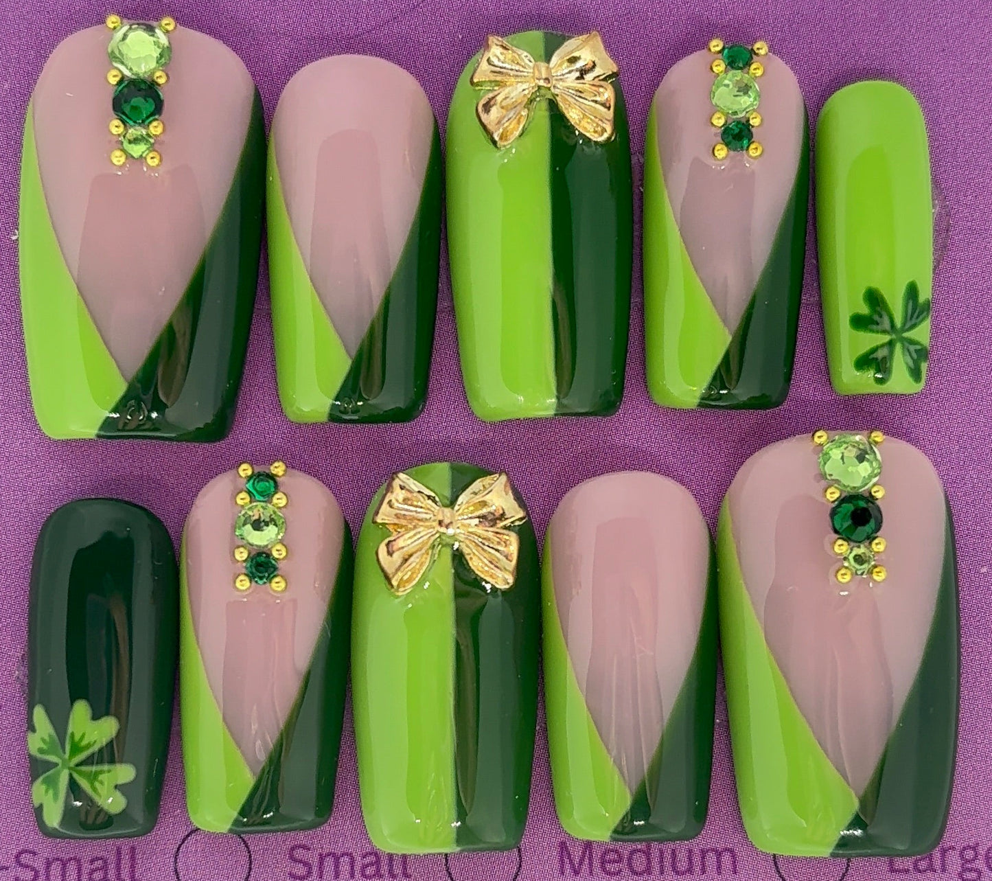 Lucky Jewel Gel Nail Set by AmiEZ Nails