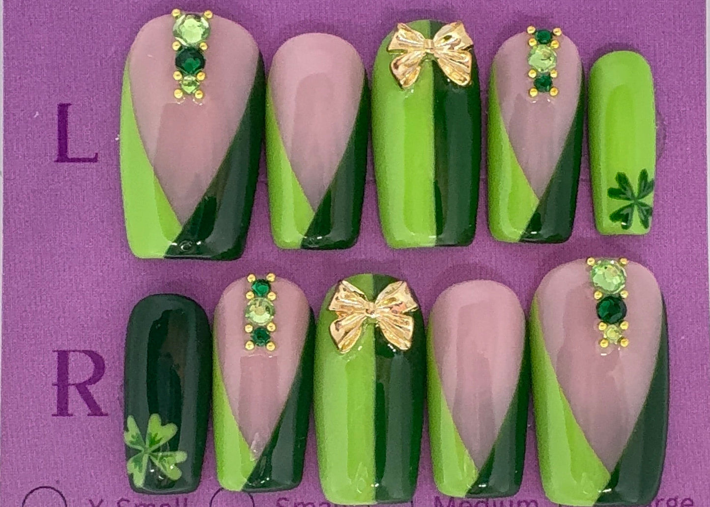 Lucky Jewel Gel Nail Set by AmiEZ Nails