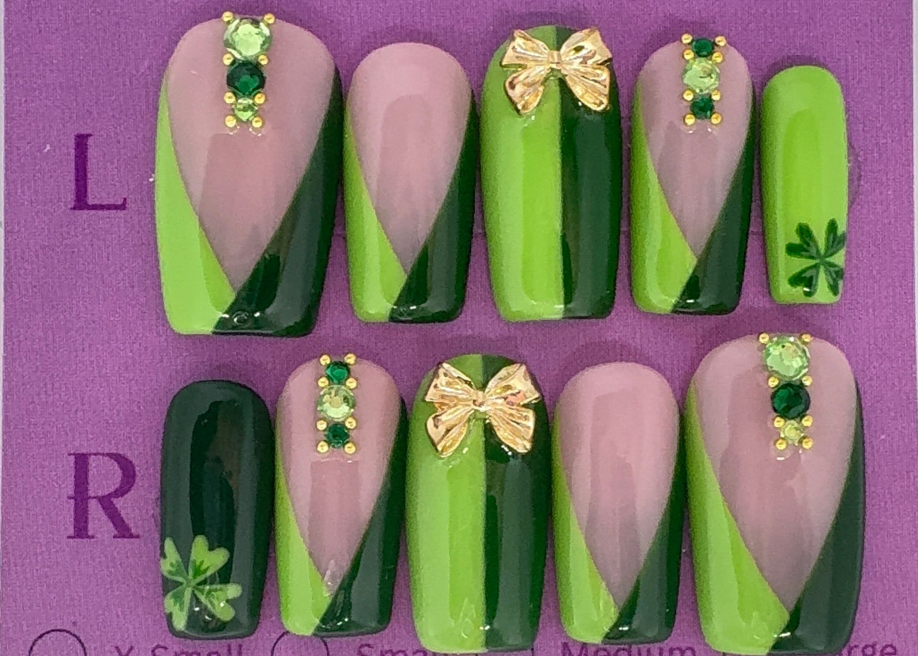 Lucky Jewel Gel Nail Set by AmiEZ Nails