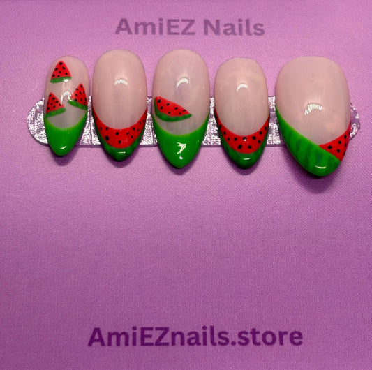 Watermelon Edge Gel Nail Set